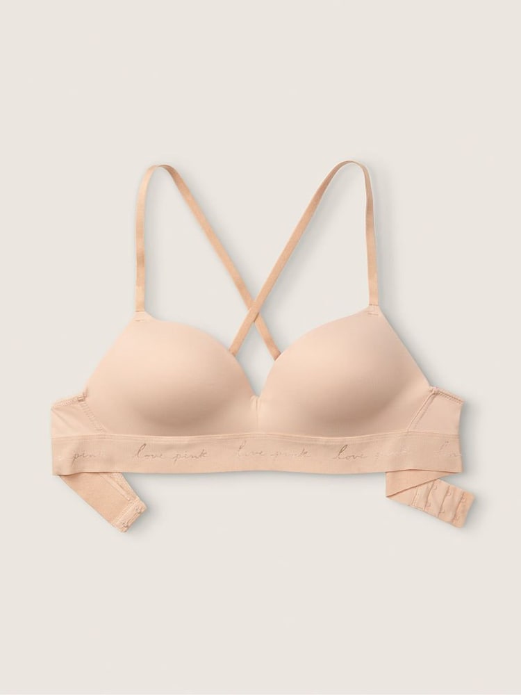 Victoria's Secret PINK Champagne Nude Non Wired Push Up Smooth T-Shirt Bra - Image 5 of 5 Victoria's Secret PINK Champagne Nude Non Wired Push Up Smooth T-Shirt Bra - Image 5 of 5