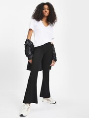 ONLY Black Flared Jersey Trousers - Image 3 of 5