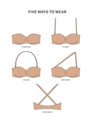 Victoria's Secret PINK Nude Beige Strapless Multiway Bra - Image 5 of 6