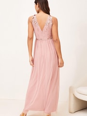 Lipsy Nude Natalie Hand Embellished Bridesmaid Maxi Dress - Image 2 of 3