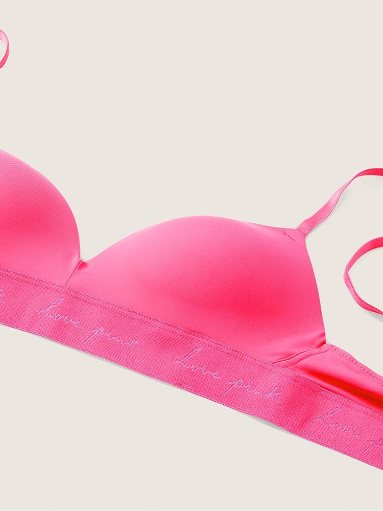 Victoria's Secret PINK Carpri Pink Smooth Non Wired Push Up T-Shirt Bra - Image 5 of 5 Victoria's Secret PINK Carpri Pink Smooth Non Wired Push Up T-Shirt Bra - Image 5 of 5