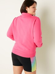 Victoria's Secret PINK Capri Pink Script Logo Everyday Lounge Perfect QuarterZip Fleece - Image 2 of 4