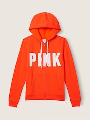 Victoria's Secret PINK Bright Tomato Classic Logo Everyday Lounge Perfect FullZip Jacket - Image 2 of 3