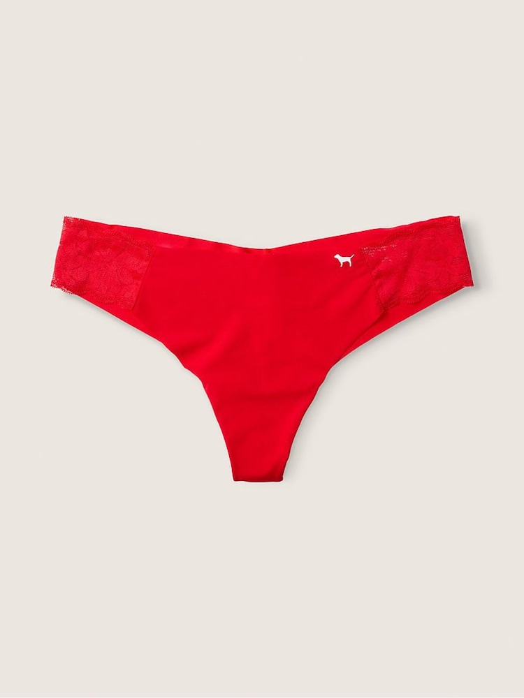 Victoria's Secret PINK Red Pepper Red No Show Thong Knickers - Image 1 of 2 Victoria's Secret PINK Red Pepper Red No Show Thong Knickers - Image 1 of 2