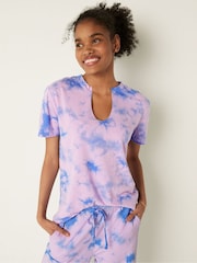 Victoria's Secret PINK Campus Short Sleeve Notch Neck Tee - Image 1 of 4