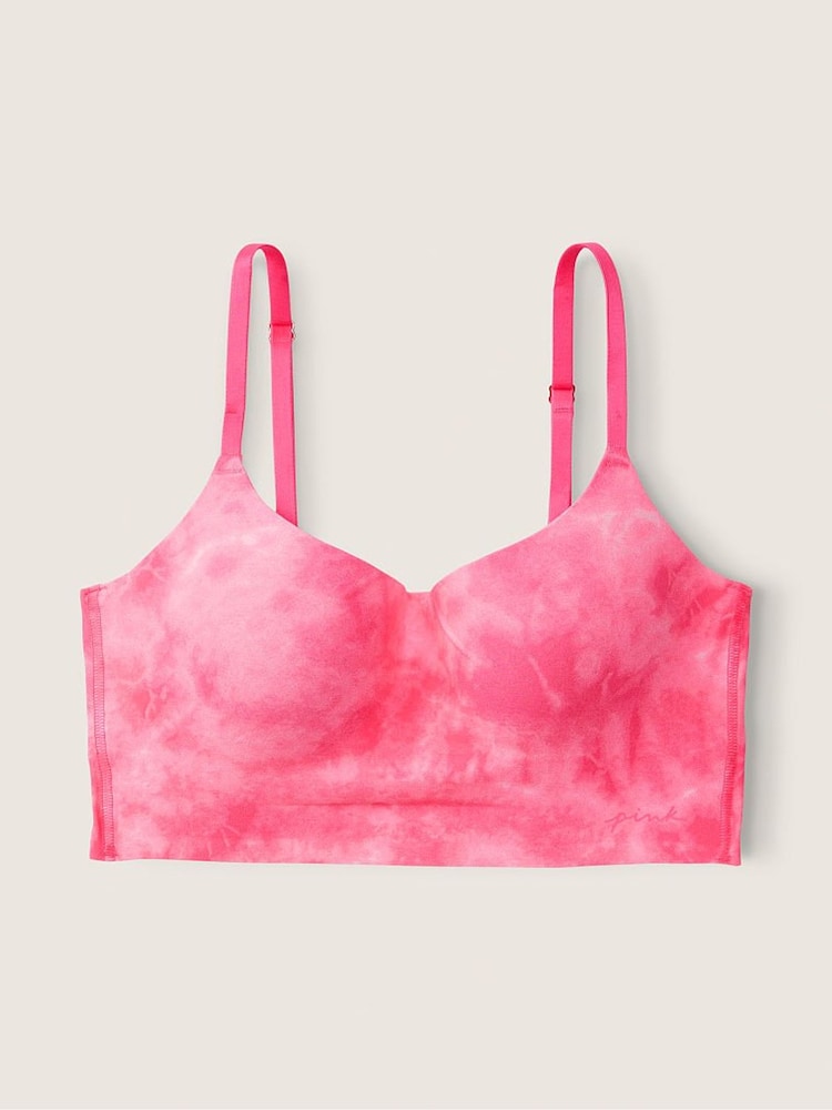 Victoria's Secret PINK Tie Dye Daisy Pink Smooth Lightly Lined Bralette - Image 4 of 4 Victoria's Secret PINK Tie Dye Daisy Pink Smooth Lightly Lined Bralette - Image 4 of 4