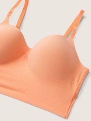 Victoria's Secret PINK Coral Cream Orange Smooth Lightly Lined Bralette - Image 4 of 4