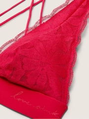 Victoria's Secret PINK Red Pepper Lace Strappy Back Halterneck Bralette - Image 4 of 4