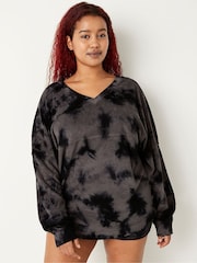 Victoria's Secret PINK Varsity Beach Terry V Neck - Image 1 of 4