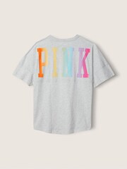 Victoria's Secret PINK Varsity Short Sleeve Crew Pocket Tee - Image 4 of 5