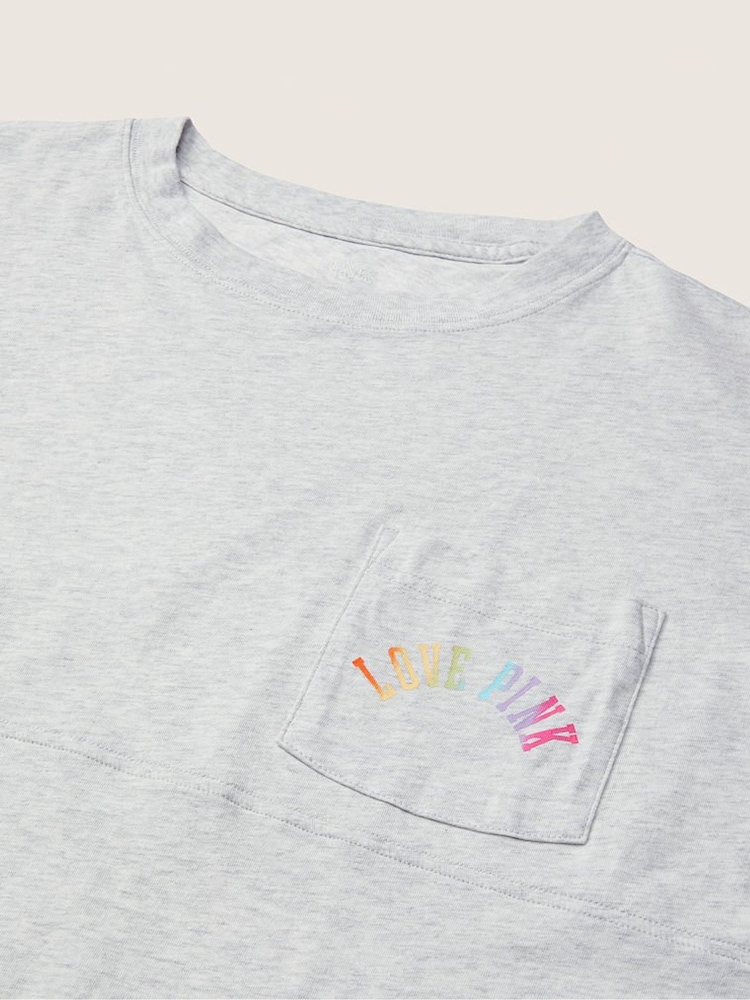 Victoria's Secret PINK Varsity Short Sleeve Crew Pocket Tee - Image 5 of 5 Victoria's Secret PINK Varsity Short Sleeve Crew Pocket Tee - Image 5 of 5