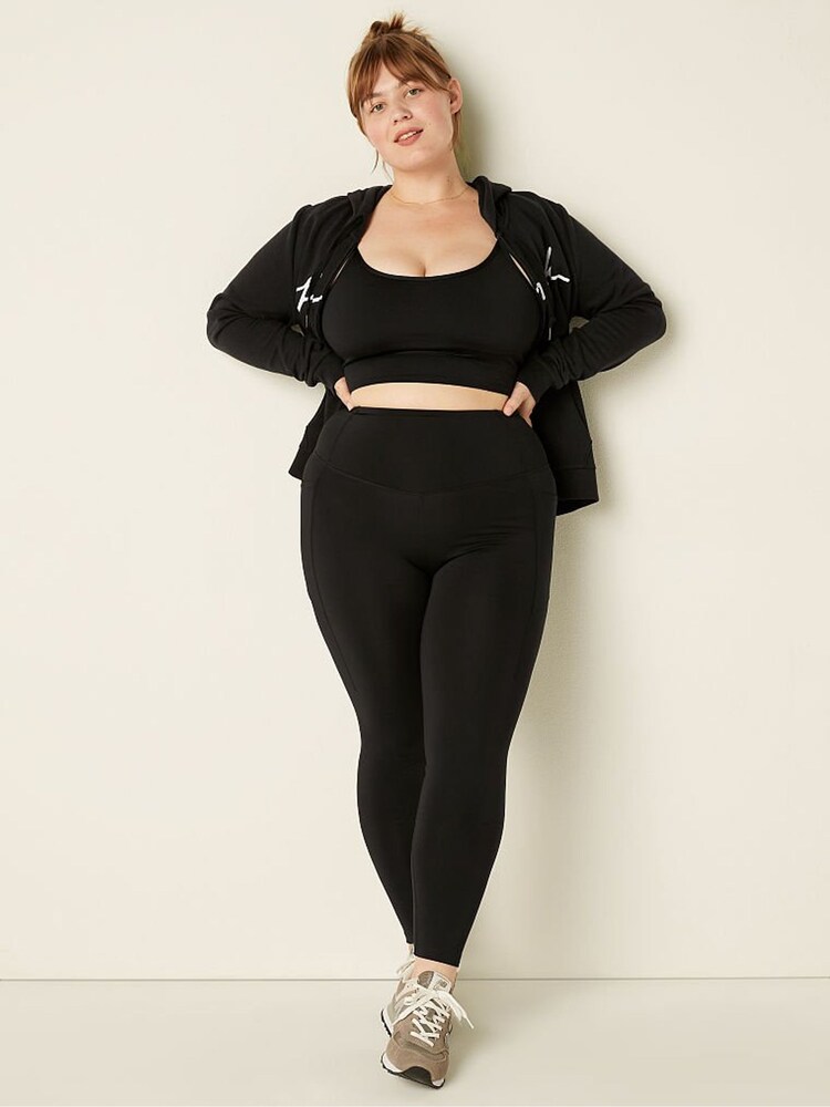 Victoria's Secret PINK Pure Black High Waist Crop Legging - Image 1 of 5