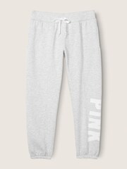 Victoria's Secret PINK Heather Stone Grey Logo Full Length Lounge Jogger - Image 1 of 2