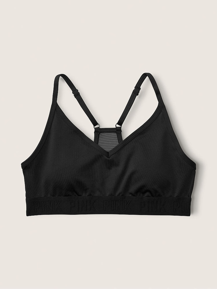 Victoria's Secret PINK Black Lightly Lined Low Impact Sports Bra - Image 4 of 4