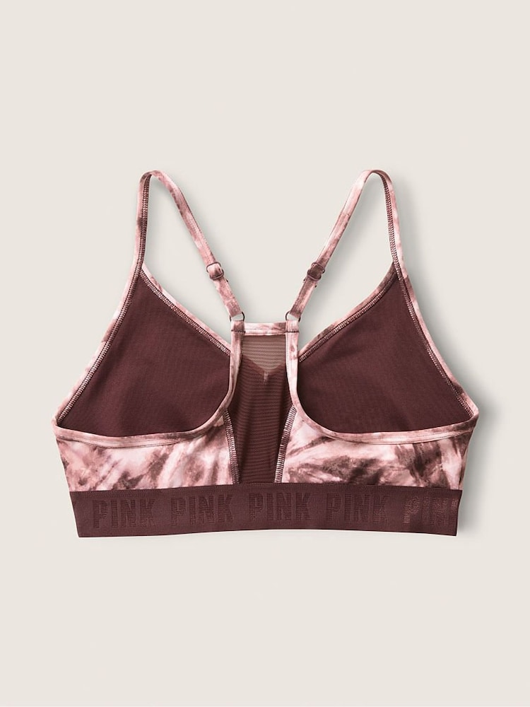 Victoria's Secret PINK Tie Dye Sheer Pink Lightly Lined Low Impact Sports Bra - Image 4 of 4