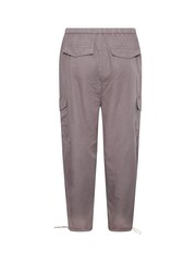 Yours Curve Mushroom Brown Parachute Trouser - Image 4 of 4