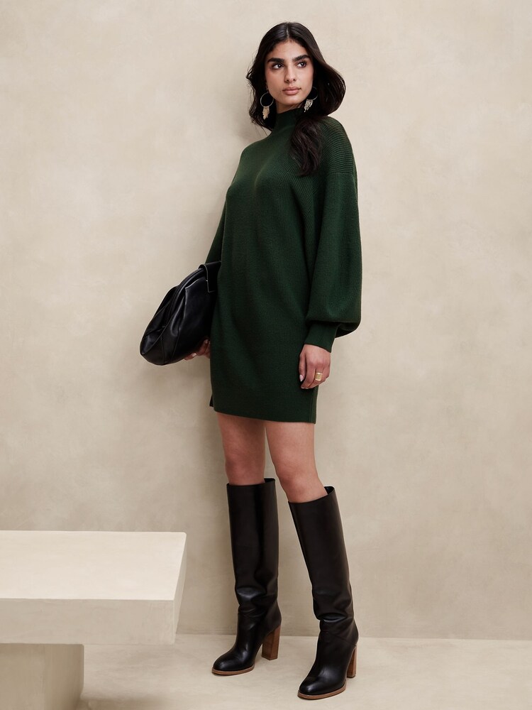 Banana Republic Green Landa Merino Jumper Dress - Image 1 of 1