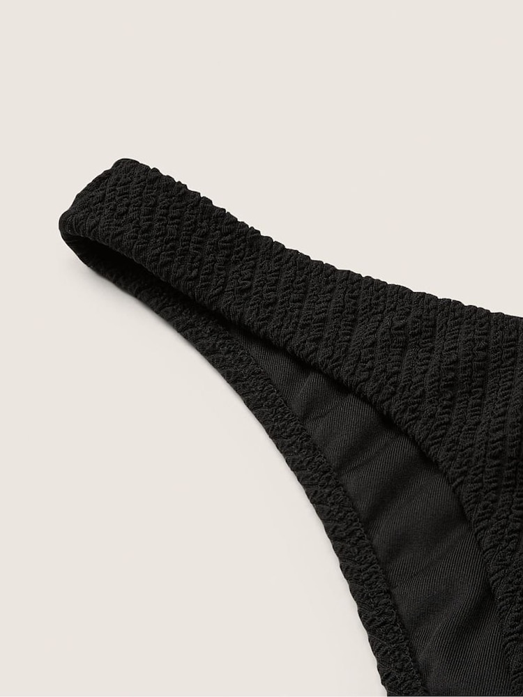 Victoria's Secret PINK Pure Black Brazilian Crinkle Bikini Bottom - Image 4 of 4 Victoria's Secret PINK Pure Black Brazilian Crinkle Bikini Bottom - Image 4 of 4