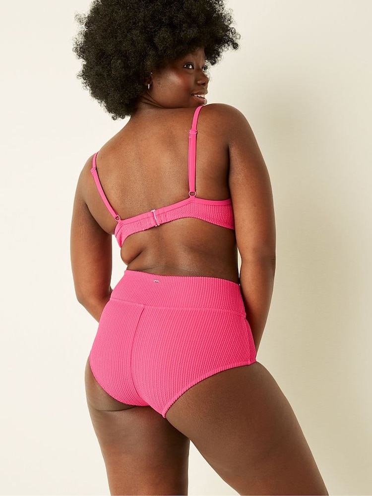 Victoria's Secret PINK Crinkle High Waist Shortie Swim Bottom - Image 2 of 4 Victoria's Secret PINK Crinkle High Waist Shortie Swim Bottom - Image 2 of 4