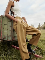 Banana Republic Camel The Barrel-Leg Chinos - Image 1 of 3