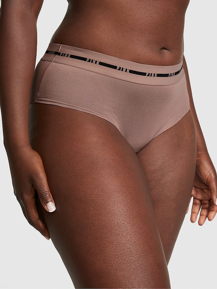 Victoria's Secret PINK Iced Coffee Brown Logo Hipster Knickers - Image 2 of 4