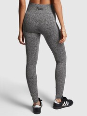 Victoria's Secret PINK Pure Black Marl Logo Legging - Image 2 of 4