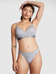 Victoria's Secret PINK Medium Heather Grey Non Wired Lightly Lined Cotton Bra - Image 1 of 7