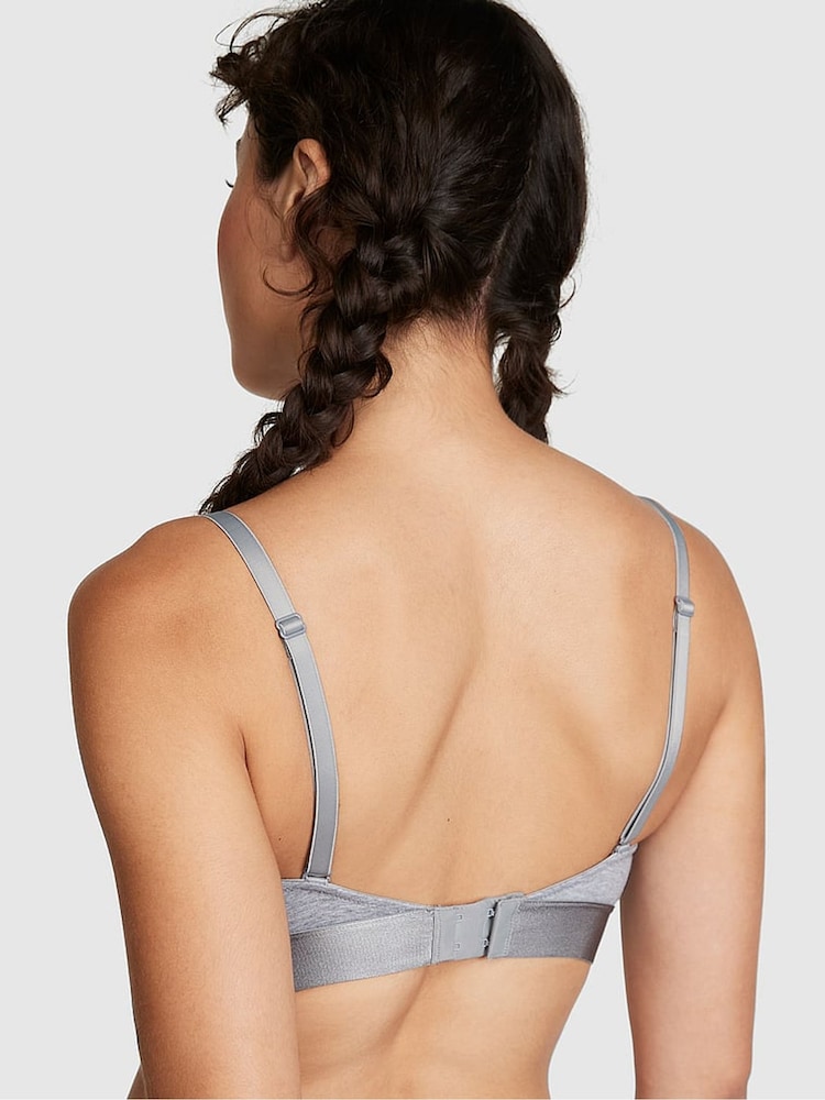Victoria's Secret PINK Medium Heather Grey Non Wired Lightly Lined Cotton Bra - Image 2 of 7