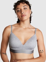 Victoria's Secret PINK Medium Heather Grey Non Wired Lightly Lined Cotton Bra - Image 3 of 7