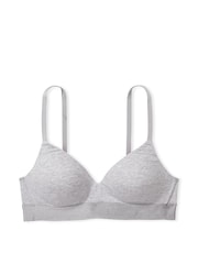 Victoria's Secret PINK Medium Heather Grey Non Wired Lightly Lined Cotton Bra - Image 4 of 7