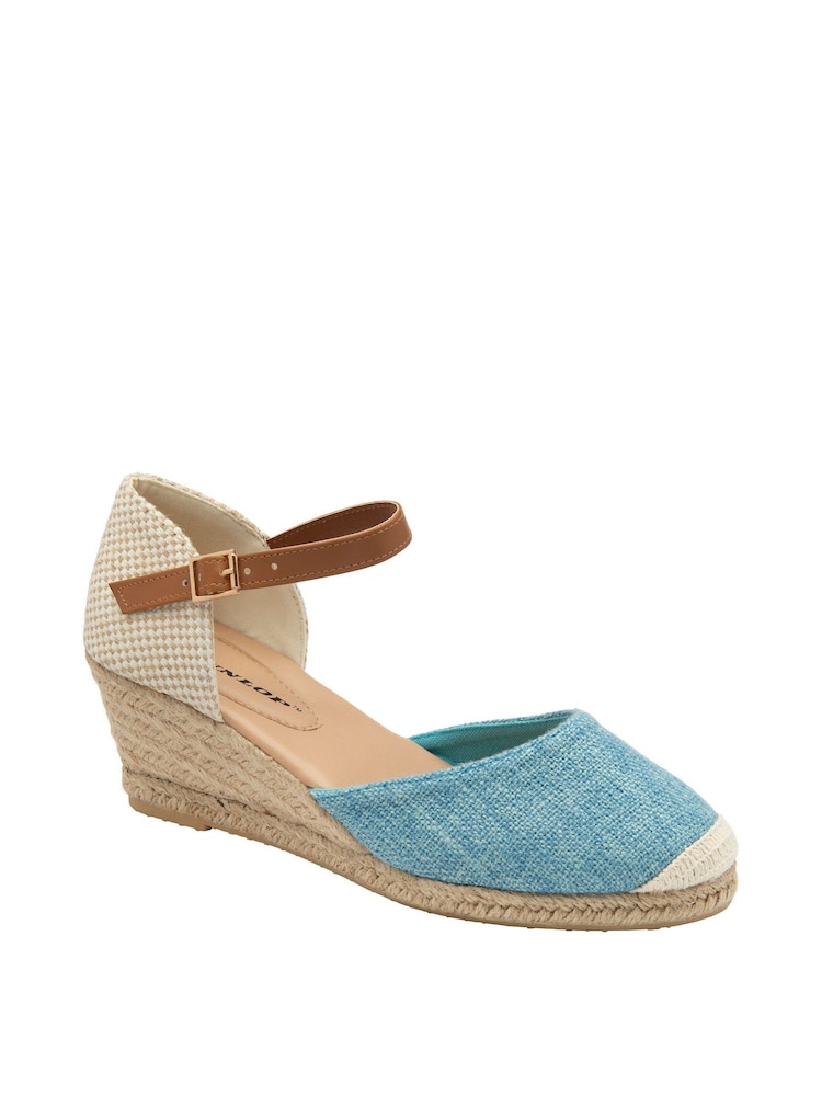 Dunlop Blue Ladies Espadrille Wedge - Image 1 of 4