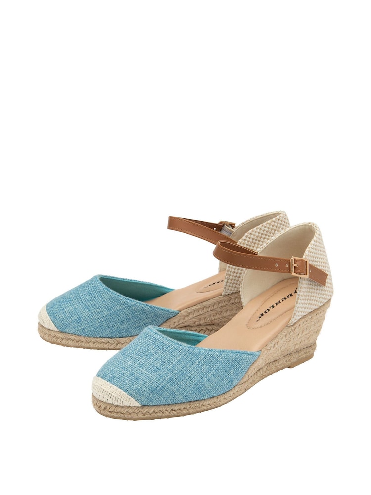 Dunlop Blue Ladies Espadrille Wedge - Image 2 of 4