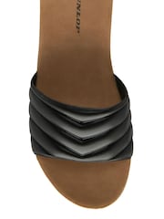 Dunlop Black Ladies Open Toe Espadrille Wedge - Image 4 of 4