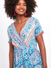 Joe Browns Blue Perfect Pom Pom Dress - Image 5 of 5