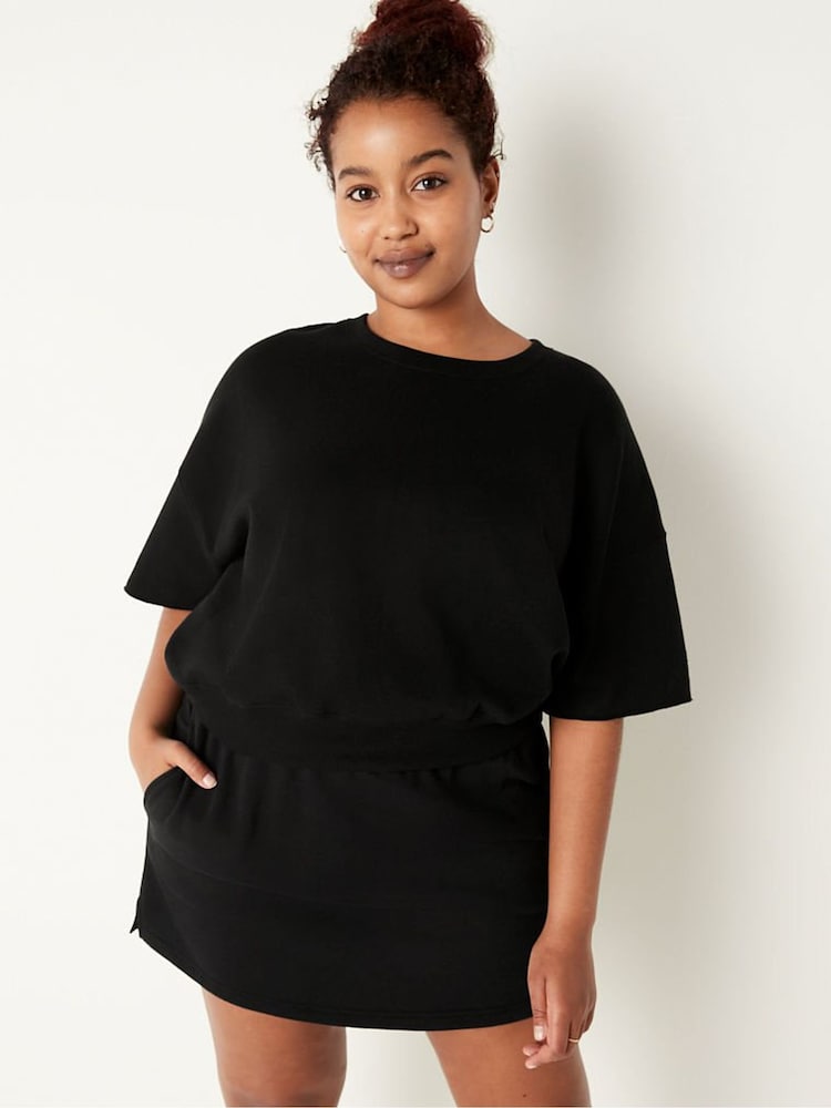 Victoria's Secret PINK Short Sleeve Crop Crew Sweatshirt - Image 1 of 4