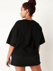 Victoria's Secret PINK Short Sleeve Crop Crew Sweatshirt - Image 2 of 4