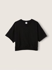Victoria's Secret PINK Short Sleeve Crop Crew Sweatshirt - Image 3 of 4