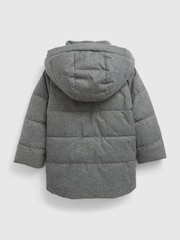 Gap Grey Water Resistant Sherpa Lined Recycled Puffer Jacket - Image 2 of 3