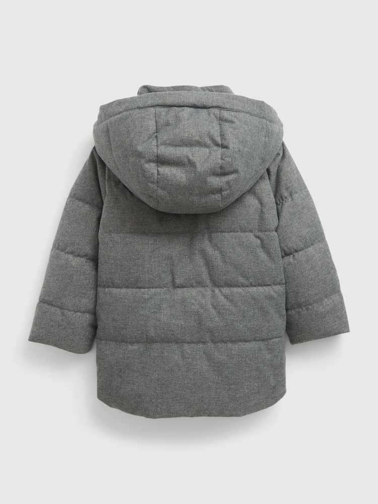 Gap Grey Water Resistant Sherpa Lined Recycled Puffer Jacket - Image 2 of 3