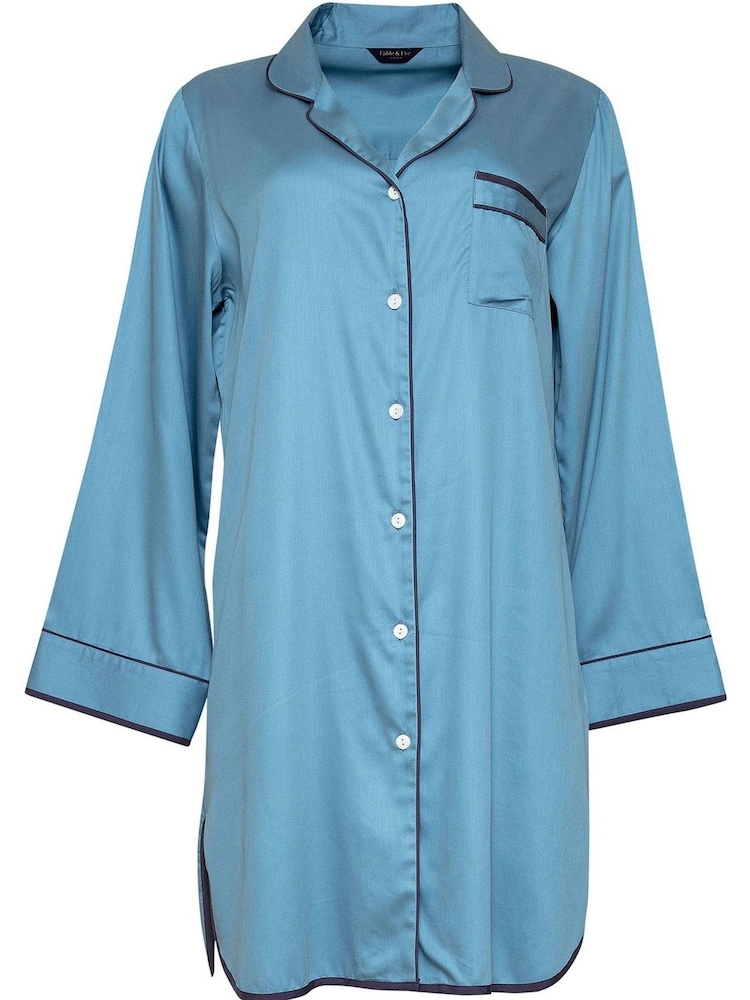 Fable and Eve Blue Duck Egg Soho Nightshirt - Image 3 of 3 Fable and Eve Blue Duck Egg Soho Nightshirt - Image 3 of 3