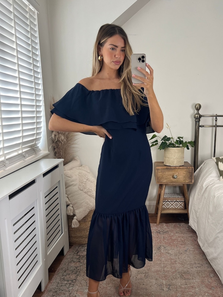 Style Cheat Navy Tara Bandeau Dress - Image 1 of 4 Style Cheat Navy Tara Bandeau Dress - Image 1 of 4