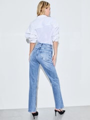 Lipsy Mid Blue High Waist Straight Leg Jeans - Image 2 of 3