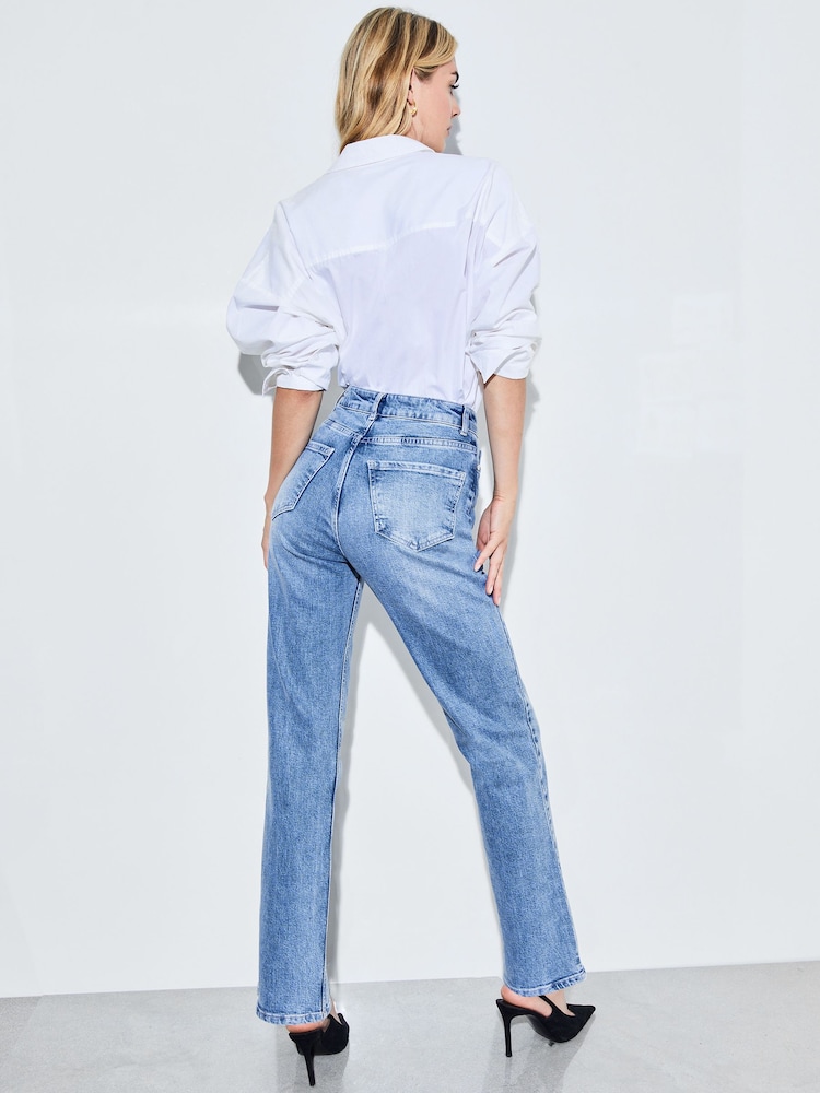 Lipsy Straight-Jeans mit hohem Bund - Bild 2 von 3 Lipsy Straight-Jeans mit hohem Bund - Bild 2 von 3