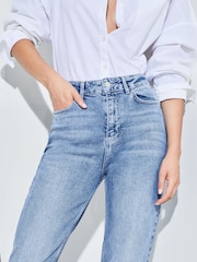 Lipsy Mid Blue High Waist Straight Leg Jeans - Image 3 of 3
