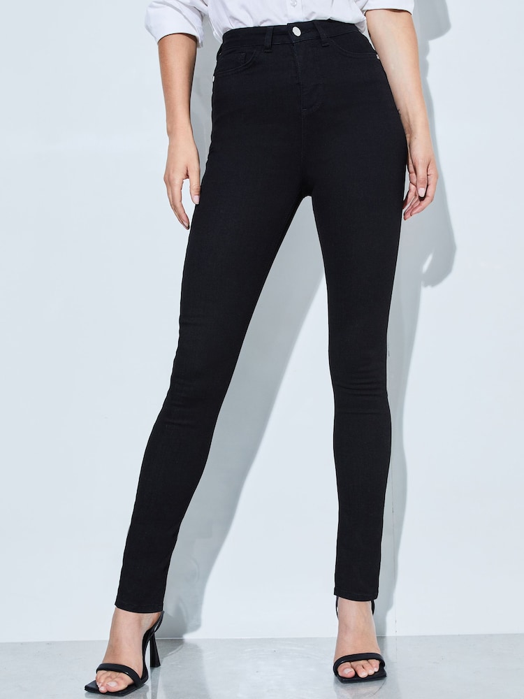 Lipsy Hochgeschlossene Sculpt, Slim und Shape Skinny Jeans - Bild 1 von 4