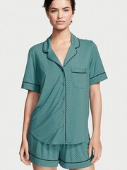 Victoria's Secret French Sage Green Mini Dot Modal Short Pyjamas - Image 1 of 1