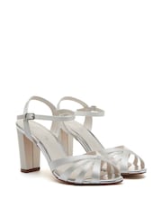 Rainbow Club Ivory Wedding Blake Block Heel Bridal Sandals - Image 1 of 4