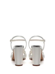 Rainbow Club Ivory Wedding Blake Block Heel Bridal Sandals - Image 2 of 4