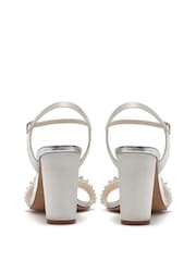 Rainbow Club Ivory Wedding Clara Satin Strappy Bridal Sandals - Image 2 of 4