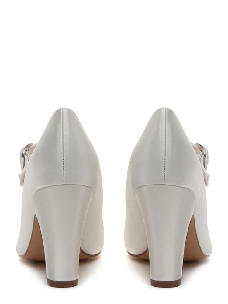 Rainbow Club Ivory Wedding Madeline Satin Mary Jane Court Bridal Shoes - Image 2 of 4